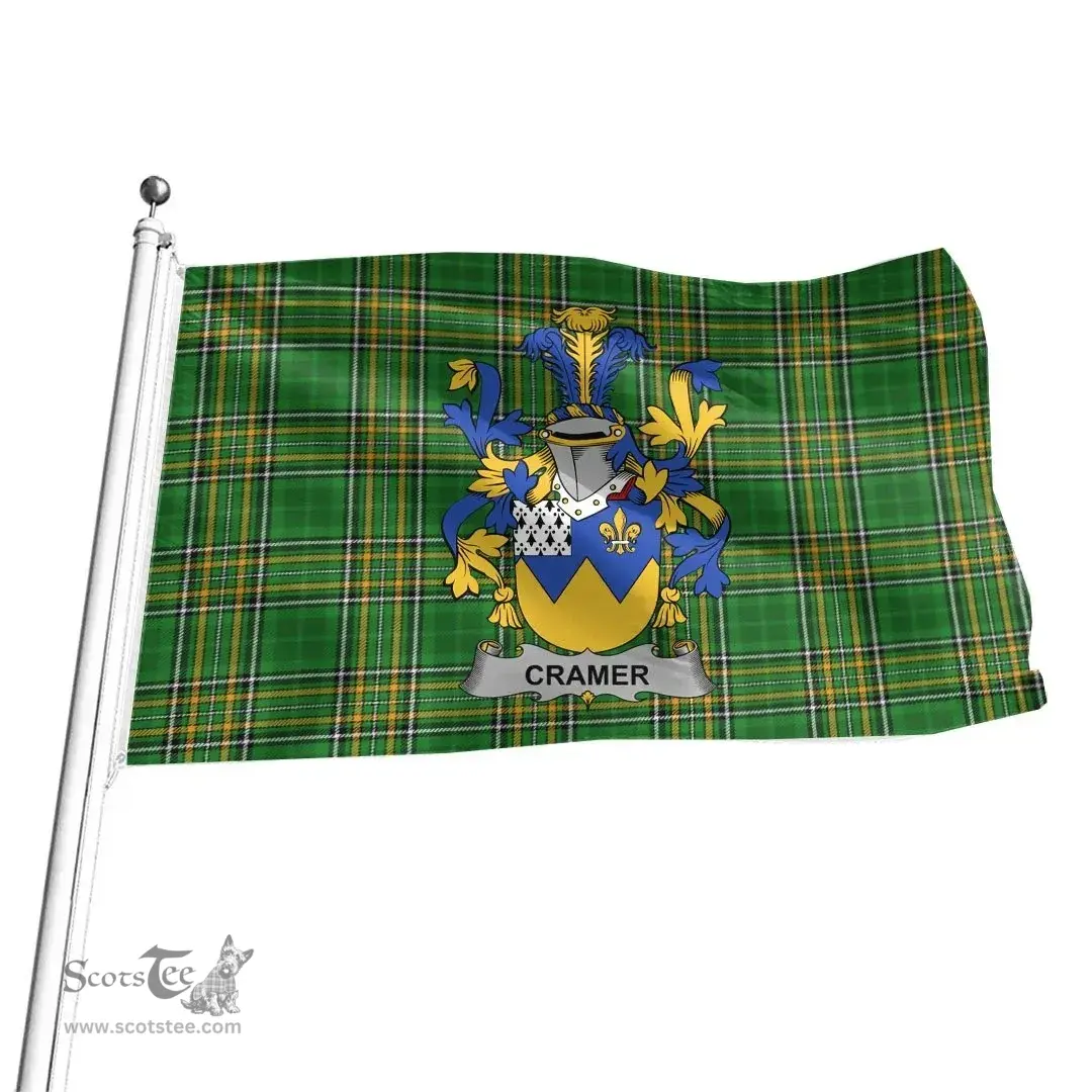 Irish Cramer Coat of Arms Family Crest Ireland Flag Irish National Tartan Irish County Flag