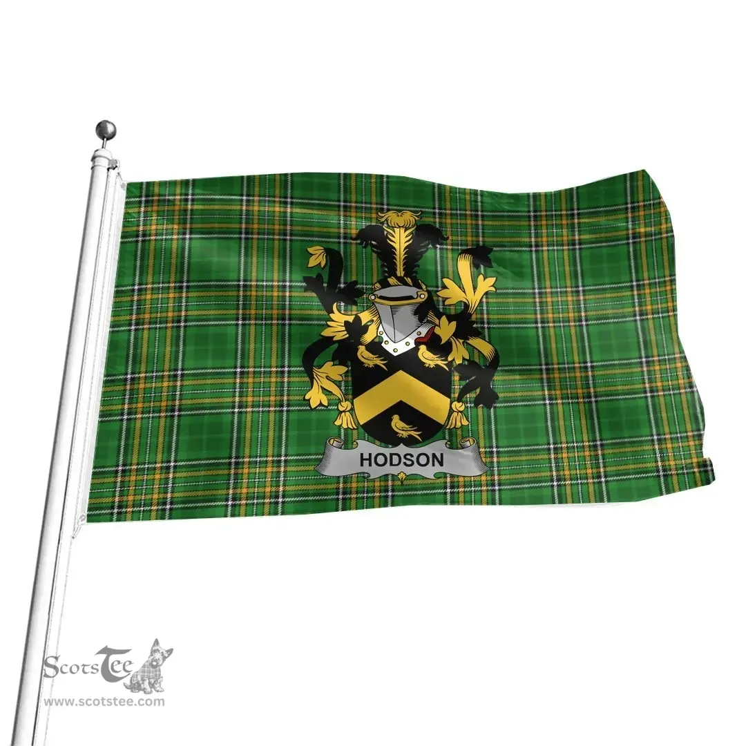 Irish Hodson Coat of Arms Family Crest Ireland Flag Irish National Tartan Irish County Flag