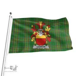 Irish Carron Coat of Arms Family Crest Ireland Flag Irish National Tartan Irish County Flag