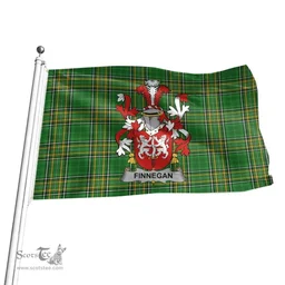 Irish Finn or O'Finn Coat of Arms Family Crest Ireland Flag Irish National Tartan Irish County Flag