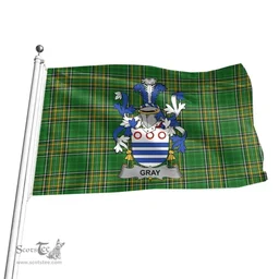 Irish Gray Coat of Arms Family Crest Ireland Flag Irish National Tartan Irish County Flag