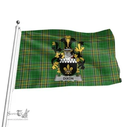 Irish Dixon Coat of Arms Family Crest Ireland Flag Irish National Tartan Irish County Flag
