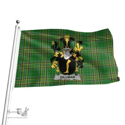 Irish Gillman Coat of Arms Family Crest Ireland Flag Irish National Tartan Irish County Flag