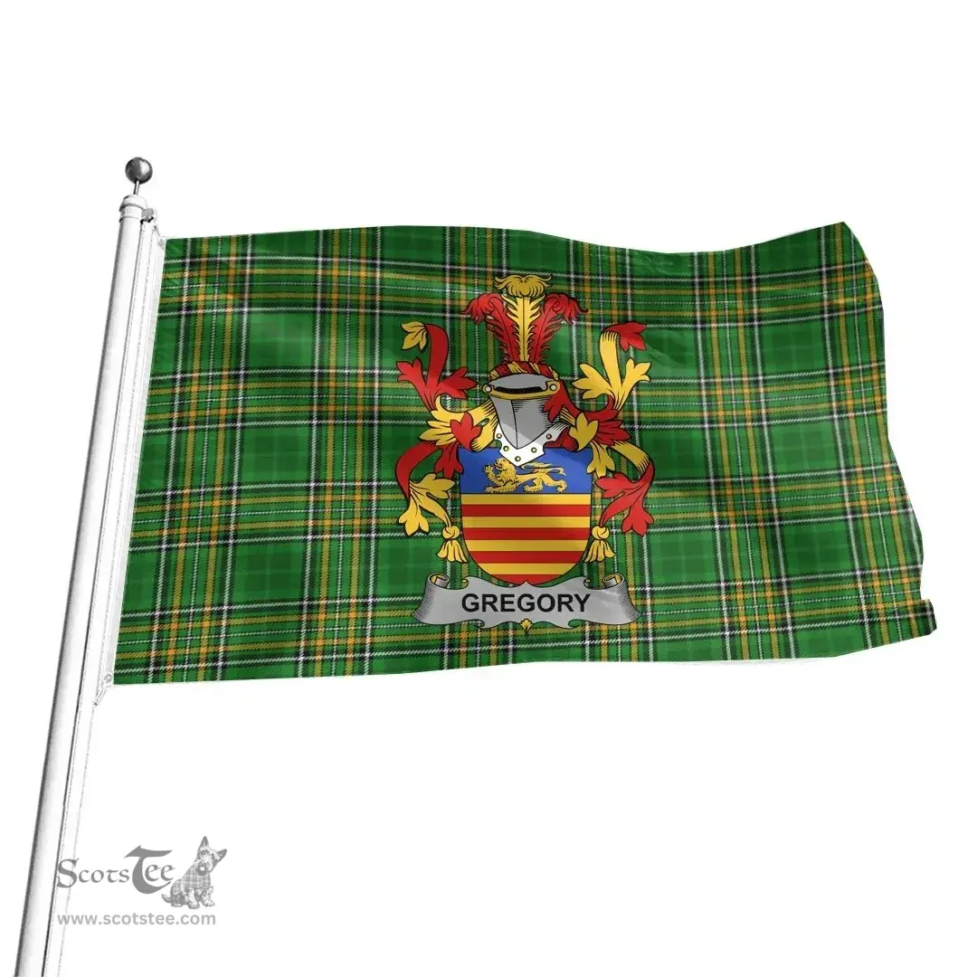 Irish Gregory Coat of Arms Family Crest Ireland Flag Irish National Tartan Irish County Flag