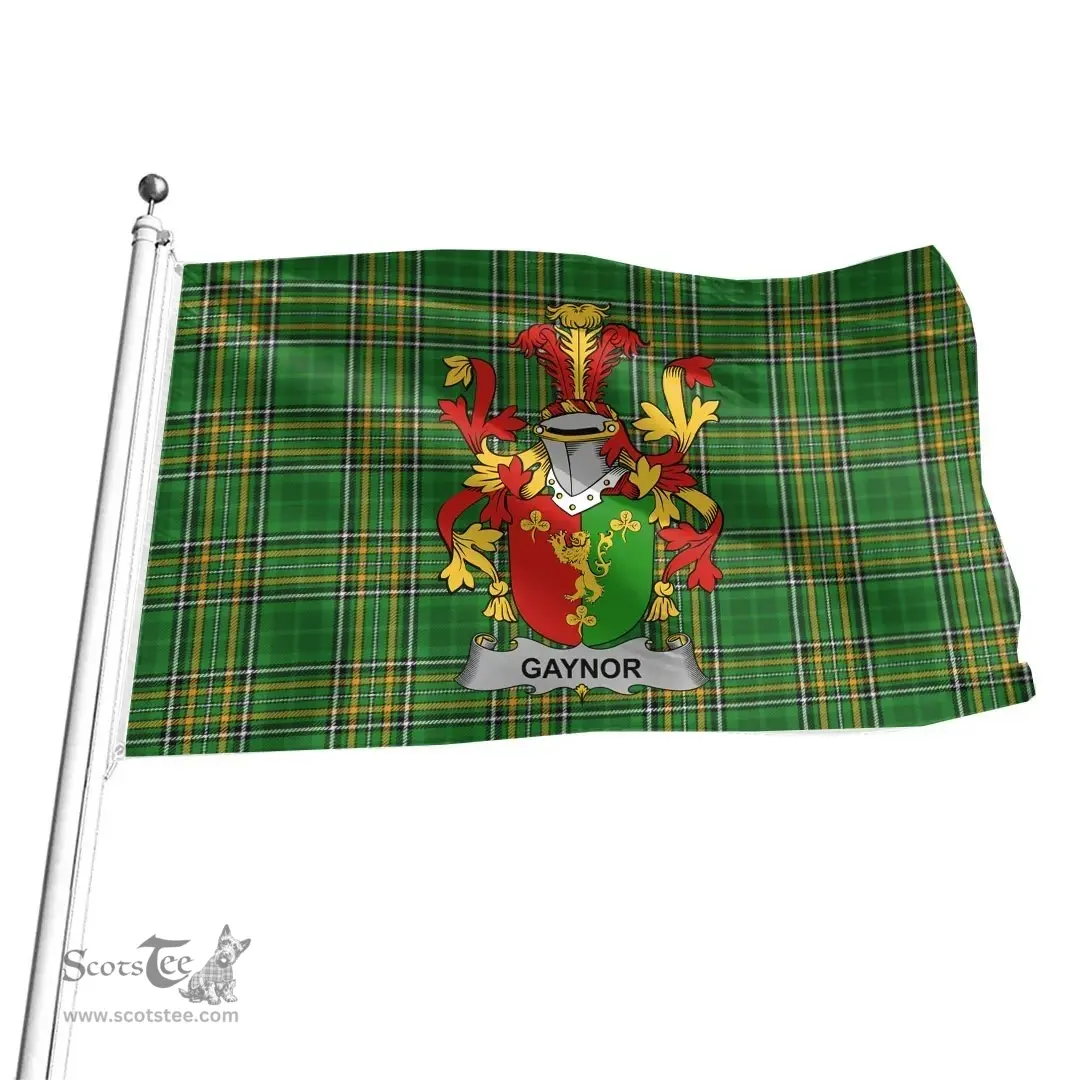 Irish Gaynor or McGaynor Coat of Arms Family Crest Ireland Flag Irish National Tartan Irish County Flag