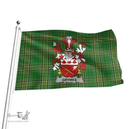 Irish Grymes Coat of Arms Family Crest Ireland Flag Irish National Tartan Irish County Flag