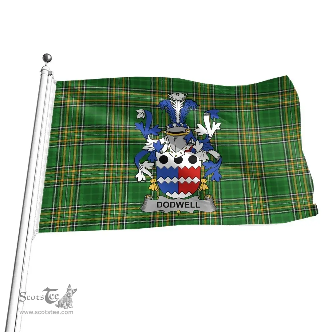 Irish Dodwell Coat of Arms Family Crest Ireland Flag Irish National Tartan Irish County Flag