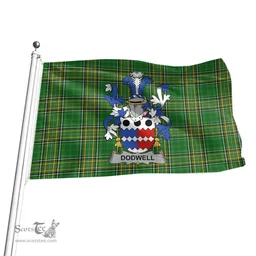 Irish Dodwell Coat of Arms Family Crest Ireland Flag Irish National Tartan Irish County Flag