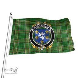 Irish House of DALTON Coat of Arms Family Crest Ireland Flag Irish National Tartan Irish County Flag