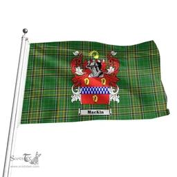 Irish Mackin Coat of Arms Family Crest Ireland Flag Irish National Tartan Irish County Flag