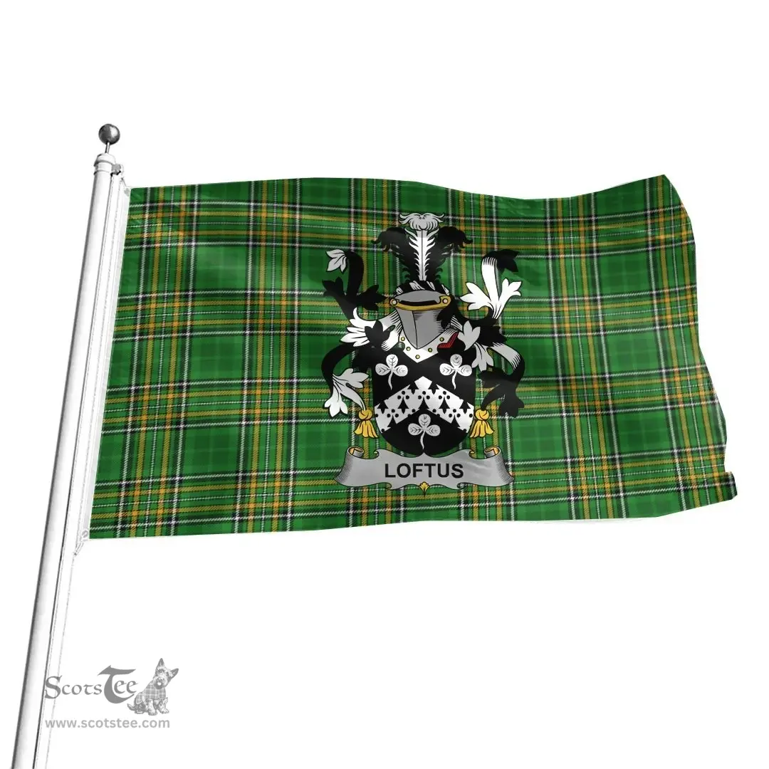 Irish Loftus Coat of Arms Family Crest Ireland Flag Irish National Tartan Irish County Flag