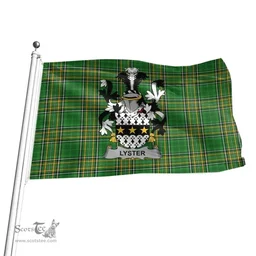 Irish Lyster Coat of Arms Family Crest Ireland Flag Irish National Tartan Irish County Flag