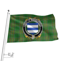 Irish House of MACGILFOYLE Coat of Arms Family Crest Ireland Flag Irish National Tartan Irish County Flag