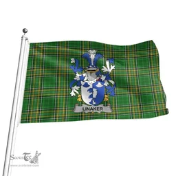Irish Linaker Coat of Arms Family Crest Ireland Flag Irish National Tartan Irish County Flag
