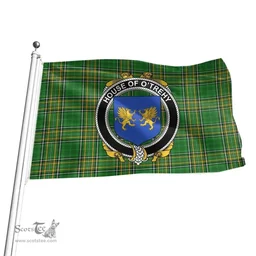 Irish House of O'TREHY (Troy) Coat of Arms Family Crest Ireland Flag Irish National Tartan Irish County Flag