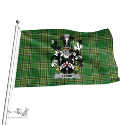 Irish Lewis Coat of Arms Family Crest Ireland Flag Irish National Tartan Irish County Flag