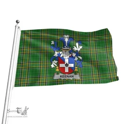 Irish Keegan or Egan Coat of Arms Family Crest Ireland Flag Irish National Tartan Irish County Flag