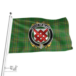 Irish House of BLAKE Coat of Arms Family Crest Ireland Flag Irish National Tartan Irish County Flag