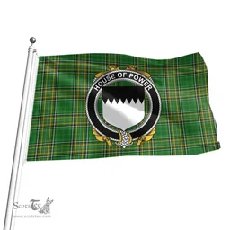 Irish House of POWER Coat of Arms Family Crest Ireland Flag Irish National Tartan Irish County Flag