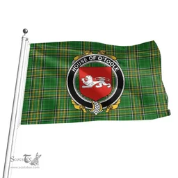 Irish House of O'TOOLE Coat of Arms Family Crest Ireland Flag Irish National Tartan Irish County Flag
