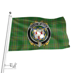 Irish House of DOYLE Coat of Arms Family Crest Ireland Flag Irish National Tartan Irish County Flag