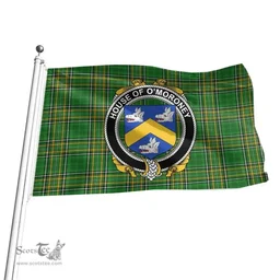 Irish House of O'MORONEY Coat of Arms Family Crest Ireland Flag Irish National Tartan Irish County Flag
