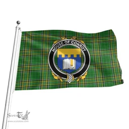 Irish House of CONROY (O'MULCONRY) Coat of Arms Family Crest Ireland Flag Irish National Tartan Irish County Flag