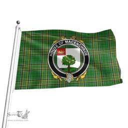 Irish House of MACENCHROE Coat of Arms Family Crest Ireland Flag Irish National Tartan Irish County Flag