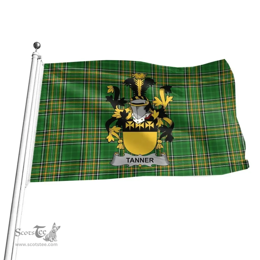 Irish Tanner Coat of Arms Family Crest Ireland Flag Irish National Tartan Irish County Flag