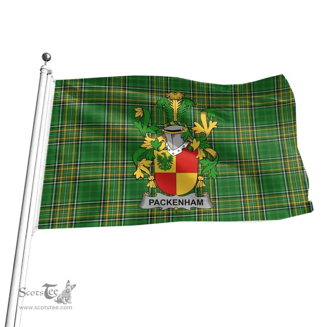 Irish Packenham Coat of Arms Family Crest Ireland Flag Irish National Tartan Irish County Flag