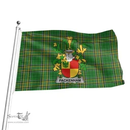Irish Packenham Coat of Arms Family Crest Ireland Flag Irish National Tartan Irish County Flag