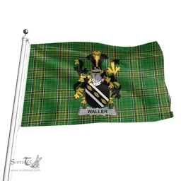 Irish Waller Coat of Arms Family Crest Ireland Flag Irish National Tartan Irish County Flag