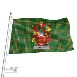 Irish Wilde Coat of Arms Family Crest Ireland Flag Irish National Tartan Irish County Flag