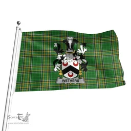 Irish Wethers Coat of Arms Family Crest Ireland Flag Irish National Tartan Irish County Flag