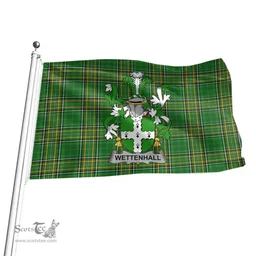 Irish Wettenhall Coat of Arms Family Crest Ireland Flag Irish National Tartan Irish County Flag