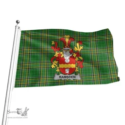 Irish Ramsden Coat of Arms Family Crest Ireland Flag Irish National Tartan Irish County Flag
