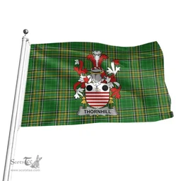 Irish Thornhill Coat of Arms Family Crest Ireland Flag Irish National Tartan Irish County Flag