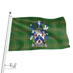 Irish Middleton Coat of Arms Family Crest Ireland Flag Irish National Tartan Irish County Flag