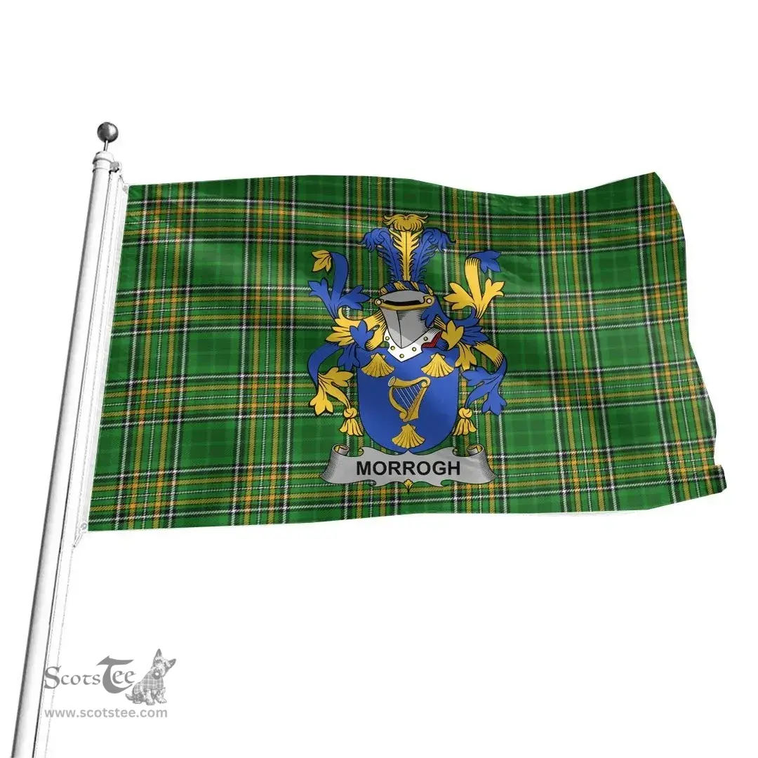 Irish Morrogh or Morrow Coat of Arms Family Crest Ireland Flag Irish National Tartan Irish County Flag