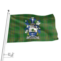 Irish Woulfe Coat of Arms Family Crest Ireland Flag Irish National Tartan Irish County Flag