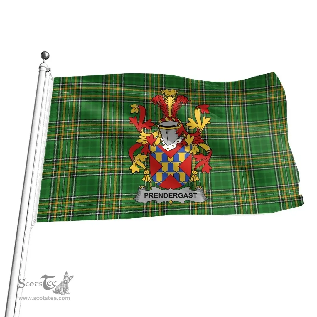 Irish Prendergast Coat of Arms Family Crest Ireland Flag Irish National Tartan Irish County Flag