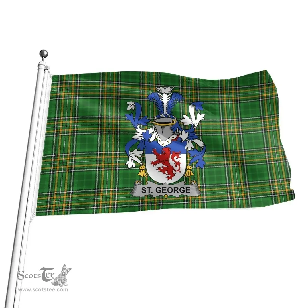 Irish St.John Coat of Arms Family Crest Ireland Flag Irish National Tartan Irish County Flag