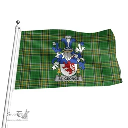 Irish St.John Coat of Arms Family Crest Ireland Flag Irish National Tartan Irish County Flag