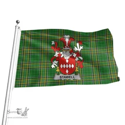 Irish Stawell Coat of Arms Family Crest Ireland Flag Irish National Tartan Irish County Flag