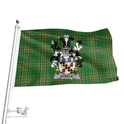 Irish Steele Coat of Arms Family Crest Ireland Flag Irish National Tartan Irish County Flag