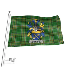 Irish Shinnick Coat of Arms Family Crest Ireland Flag Irish National Tartan Irish County Flag