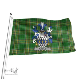 Irish Nagle Coat of Arms Family Crest Ireland Flag Irish National Tartan Irish County Flag