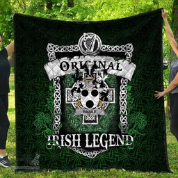 Irish Basile Coat of Arms Family Crest Ireland Quilt Original Irish Legend Quilt