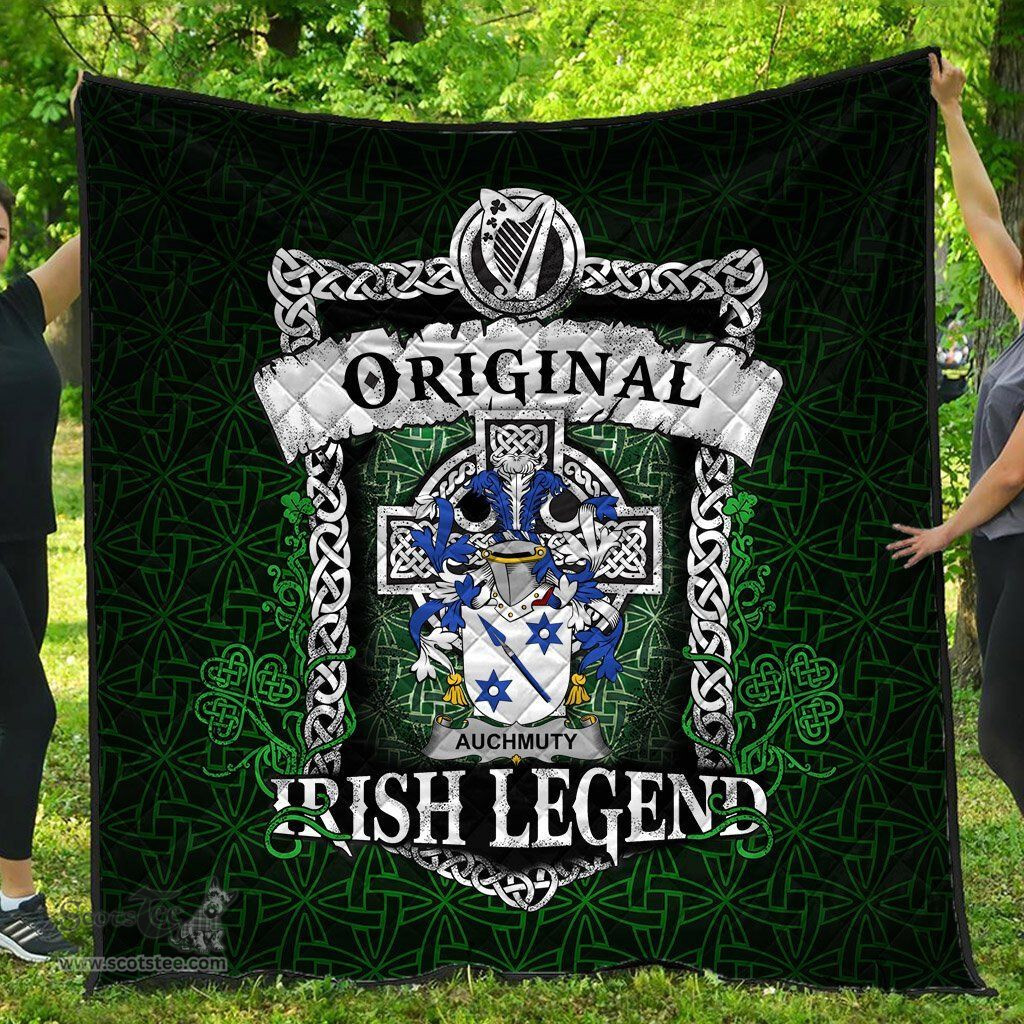 Irish Auchmuty Coat of Arms Family Crest Ireland Quilt Original Irish Legend Quilt