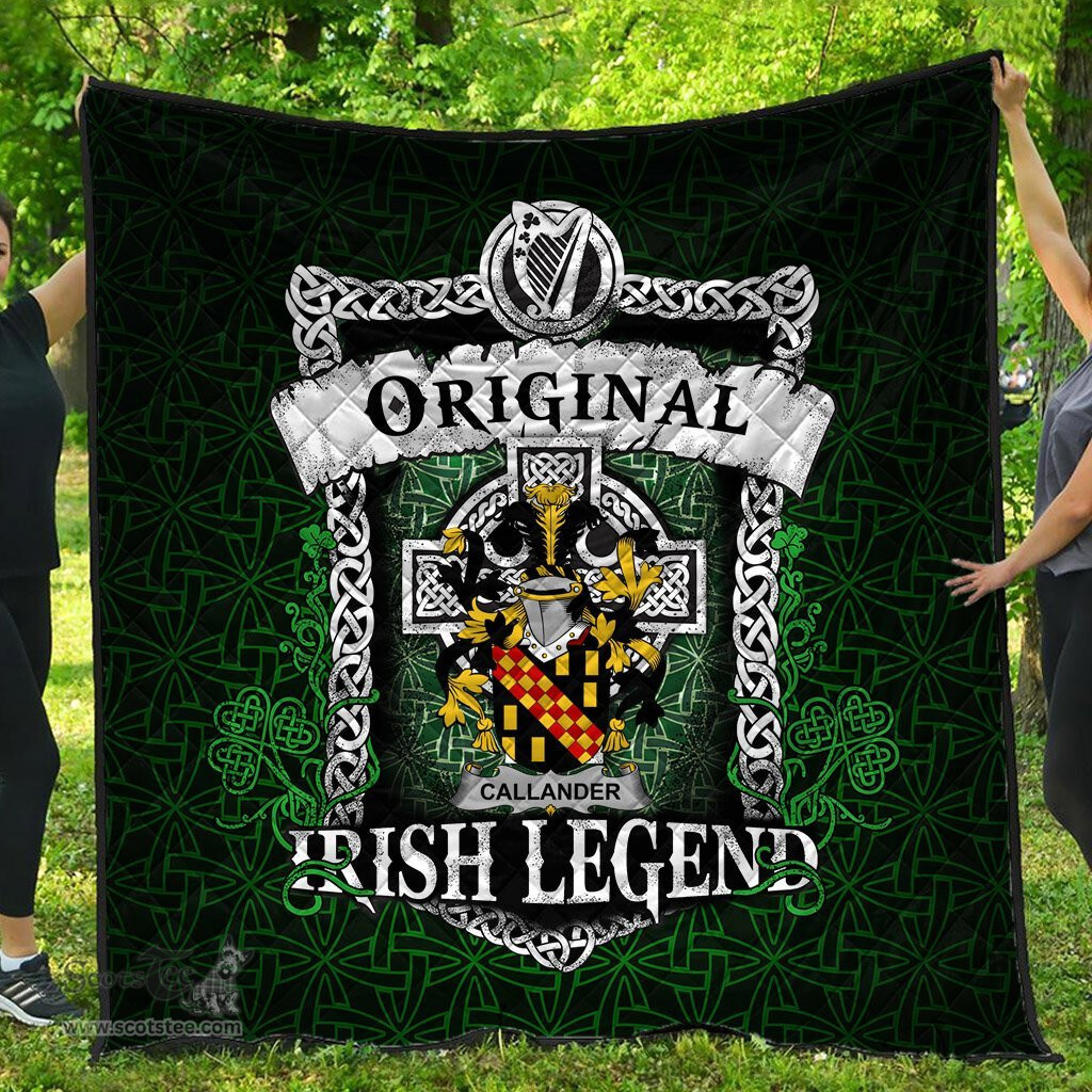 Irish Callan or O'Callan Coat of Arms Family Crest Ireland Quilt Original Irish Legend Quilt